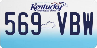 KY license plate 569VBW