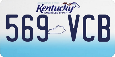 KY license plate 569VCB