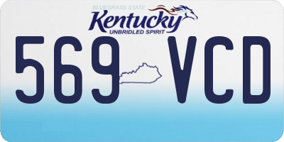 KY license plate 569VCD