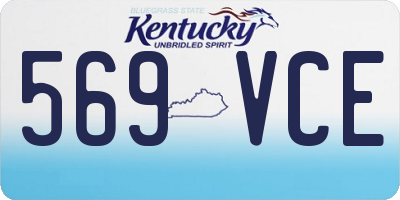 KY license plate 569VCE