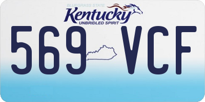 KY license plate 569VCF