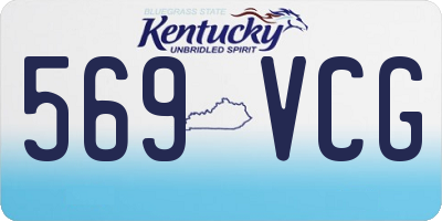 KY license plate 569VCG