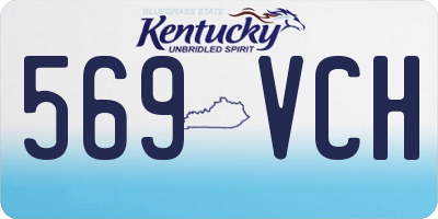 KY license plate 569VCH