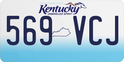 KY license plate 569VCJ