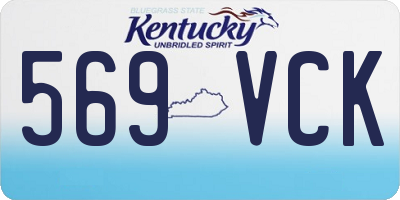 KY license plate 569VCK