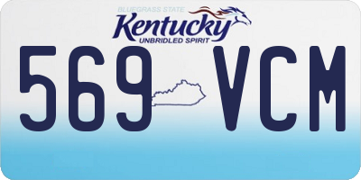 KY license plate 569VCM