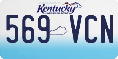 KY license plate 569VCN