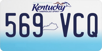 KY license plate 569VCQ