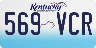 KY license plate 569VCR