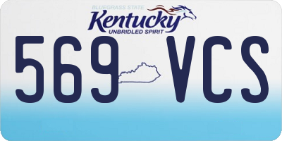 KY license plate 569VCS