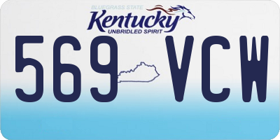 KY license plate 569VCW