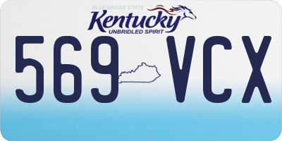 KY license plate 569VCX