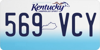 KY license plate 569VCY