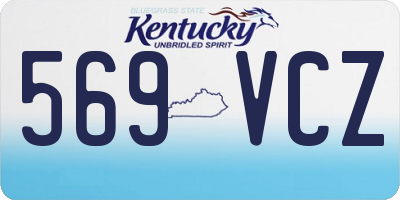 KY license plate 569VCZ