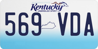 KY license plate 569VDA