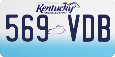 KY license plate 569VDB