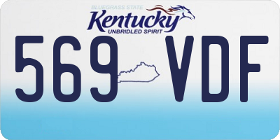 KY license plate 569VDF