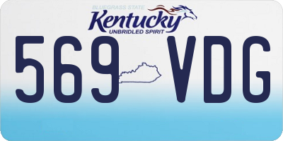 KY license plate 569VDG