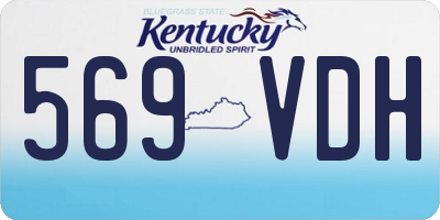 KY license plate 569VDH