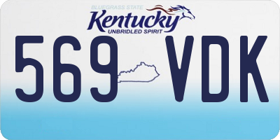 KY license plate 569VDK