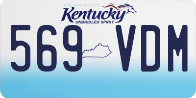 KY license plate 569VDM