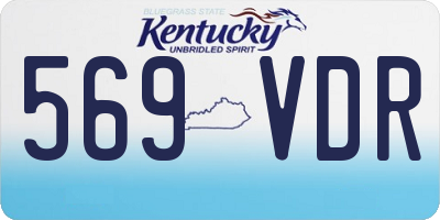 KY license plate 569VDR
