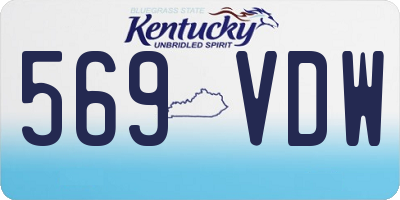 KY license plate 569VDW