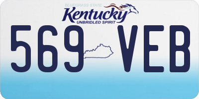 KY license plate 569VEB