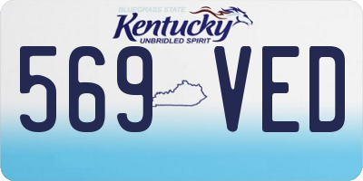KY license plate 569VED