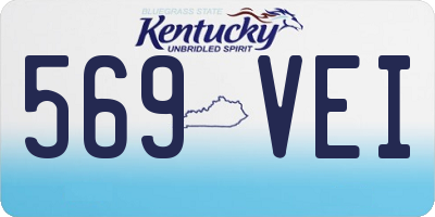KY license plate 569VEI