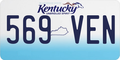 KY license plate 569VEN