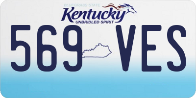KY license plate 569VES