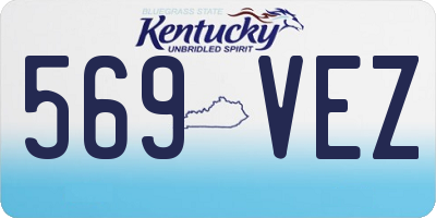 KY license plate 569VEZ