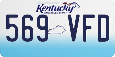 KY license plate 569VFD