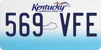 KY license plate 569VFE