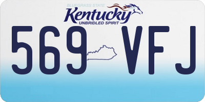 KY license plate 569VFJ
