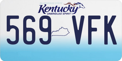 KY license plate 569VFK