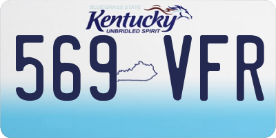 KY license plate 569VFR