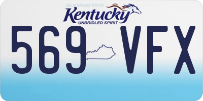 KY license plate 569VFX