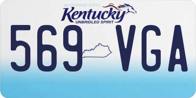 KY license plate 569VGA