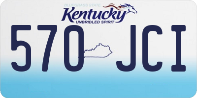 KY license plate 570JCI