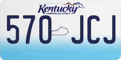 KY license plate 570JCJ