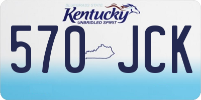 KY license plate 570JCK