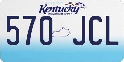 KY license plate 570JCL