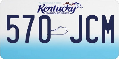 KY license plate 570JCM