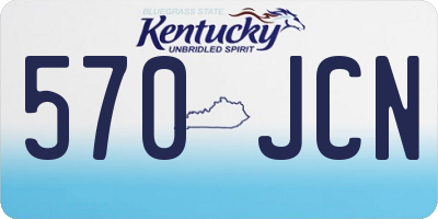 KY license plate 570JCN