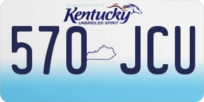 KY license plate 570JCU