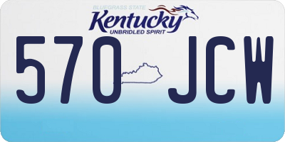 KY license plate 570JCW