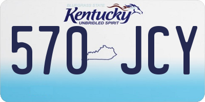 KY license plate 570JCY