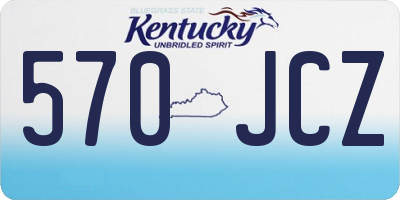 KY license plate 570JCZ